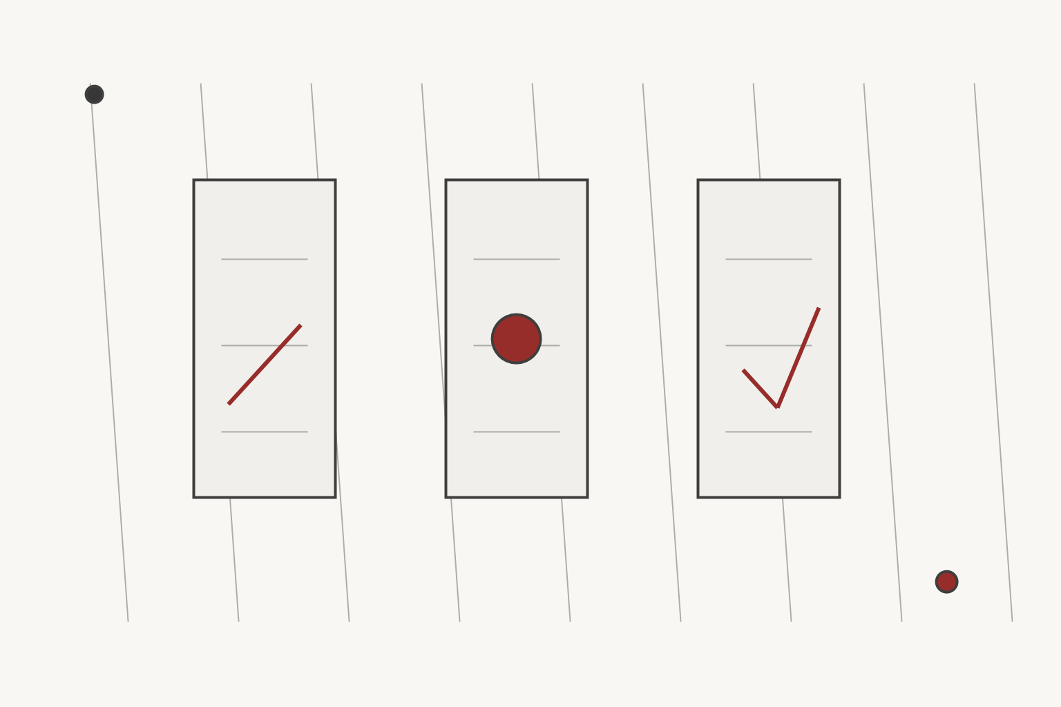 Longevity Next editorial illustration for longevity claim categories, using a distinct grayscale scientific motif with muted red validation accents.